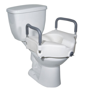 SEATS RAISED TOILET 5IN W/ARMS LOCKING 300LB CAP RETAIL PACK (EA) [500-TS02A-RTL]