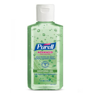 SANITIZERS HAND ETHYL ALCOHOL GEL 70% 4OZ W/ ALOE FLIP TOP PURELL (24/CS) [100-FE99]