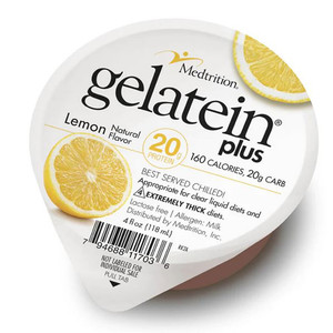 NUTRITIONALS GELATEIN PLUS PROTEIN 20 4OZ GELATIN CUP LEMON (36/CS) [637-11703]