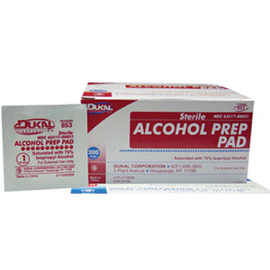 PADS PREP ALCOHOL DISP ST 1.75IN X 3.3IN LG (100/BX 10BX/CS) [500-P200A-L]