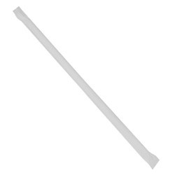STRAWS PLASTIC JUMBO WRAPPED 10.25IN CLEAR DISP (500/BX 4BX/CS) [500-S400F-10]