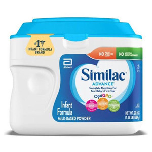 *NO ETA* NUTRITIONALS SIMILAC ADV F/INFANT STG 1 W/IRON 1.45LB PWD (6/CS) [154-68084]