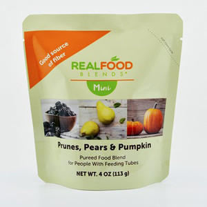 NUTRITIONALS REAL FOOD BLENDS 4OZ PKT PEARS PRUNES & PUMPKIN (12PKT/CS) [799-182829]