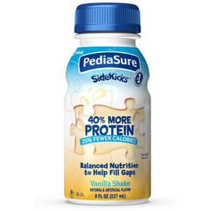 NUTRITIONALS PEDIASURE SIDEKICKS HI PROTEIN F/CHILD 8OZ BLT VAN RETAIL PACK (6/PK 4PK/CS) [154-66912]