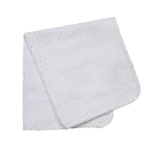 WASHCLOTHS 10S 100%C 12IN X 12IN 0.75LB W/CAM WHITE STANDARD (100DZ/CS) [600-WCS1212-0.75]