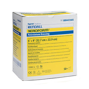DRESSINGS IMPREGNATED PETROLEUM GAUZE NON-ADH LF ST 5IN X 9IN STRIP XEROFORM (50/BX 4BX/CS) [150-433605-EA]