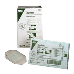 DRESSINGS FILM TRANS ADH FRAME STYLE LF ST 2.375IN X 2.75IN TEGADERM (100/BX 4BX/CS) [3M1624W-EA]