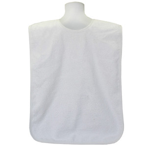 CLOTHING PROTECTOR BIBS EZ TIE 18IN X 34IN STANDARD WHITE (2DZ/CS) [600-CP1834W-EZ]