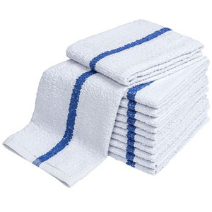 TOWELS BAR 100%C 17IN X 20IN 28OZ BLUE STRIPE (4DZ/CS) [PMV-UT1720-B]