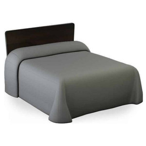 BLANKETS BEDSPREADS THROW QUILTED POLY COTTON 81IN X 110IN 5OZ SOLID LIGHT SILVER MARTEX (EA) [600-BQT81110S]