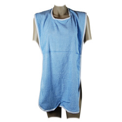 CLOTHING PROTECTOR BIBS VELCRO 18IN X 36IN STANDARD BLUE (25DZ/CS) [600-BIB-BLU]