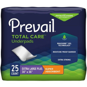 UNDERPADS DISP CHUX 30IN X 36IN SUPER ABS LF PEACH PREVAIL MADE USA (25/PK 4PK/CS) [009-UP425-PK]