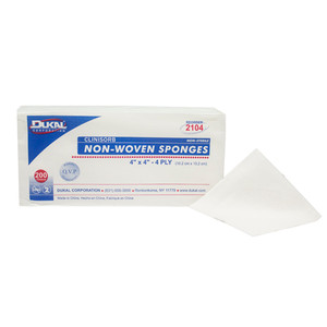 DRESSINGS GAUZE SPONGES NS NON-WOVEN 4PLY 4IN X 4IN DUKAL (100/PK) [500-44NW-PHD]