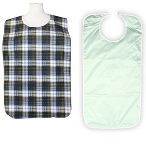 CLOTHING PROTECTOR BIBS SNAP 18IN X 34IN W/BARRIER PREMIUM PLAID FLANNEL (5DZ/CS) [600-CP1834P-SW]