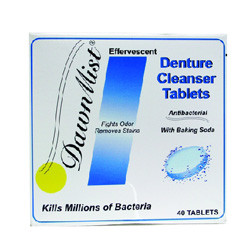 DENTURE CLEANSING TABS ANTIBACTERIAL COMPARE TO EFFERDENT MADE USA (40/BX 24BX/CS) [500-DT40]