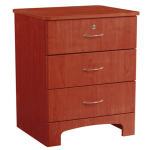 CABINET BEDSIDE 3 DRAWER 21IN X 18IN 29.5IN CHERRY FINISH (EA) [500-BSC2-C]
