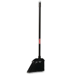 BROOMS HANDLE ANGLED 35IN LOBBY W/POLY BRISTLES VINYL-COATED METAL BLACK (EA) [500-RCP637400]
