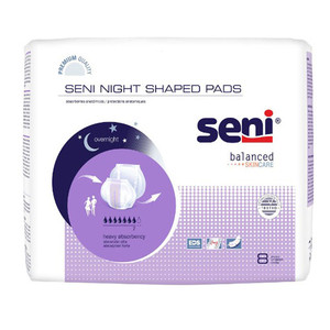 PADS INSERT SHAPED OVERNIGHT HVY ABS DISP LF 21IN-30IN WHITE SENI (8/PK 6PK/CS) [100-S-PL08-PS1]
