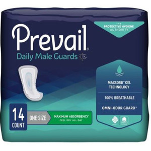 PADS BLADDER CONTROL GUARDS MALE STYLE LIGHT ABS DISP LF 13IN WHITE MADE USA (14/PK 9PK/CS) [009-PV811-PK]