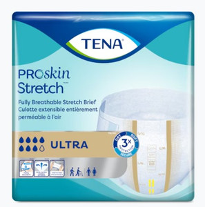 BRIEFS DIAPERS ADULT STRETCH PANEL STYLE ULTRA ABS DISP LF 64-70IN 2XL GREY TENA (32/PK 2PK/CA) [250-61390]