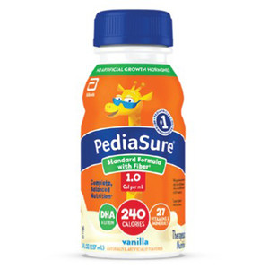 NUTRITIONALS PEDIASURE 1.0 CAL W/FIBER F/CHILD 8OZ BTL VAN (24/CS) [154-69189]