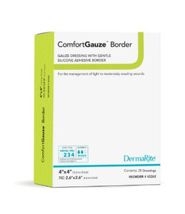 DRESSINGS FOAM SILICONE SELF-ADH BORDER LF ST 4IN X 4IN (25/BX) [600-42262]