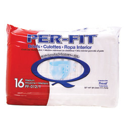 BRIEFS DIAPERS ADULT SUPER ABS DISP LF 32-44IN MD WHITE PER-FIT MADE USA (20/PK 4PK/CS) [009-PF012]