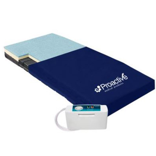 MATTRESS POWERED ALTERNATING PRESSURE SELF ADJ AIR & FOAM PERIMETER & PUMPW/4 ZONES 5YR WTY 80INL X 42INW X 7INH 650LB CAP MADE USA (EA) [600-BA9600-42]