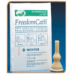 CATHETERS EXT MALE SELF-ADHERING DISP LATEX 35MM LG FREEDOM CATH (100/BX) [028-8400]