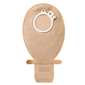 OSTOMY PCH 2PC DRAIN PRE-SIZED 11 1/2IN TRANS GREEN COUPLING SENSURA (20/BX 16BX/CS) [046-11194]