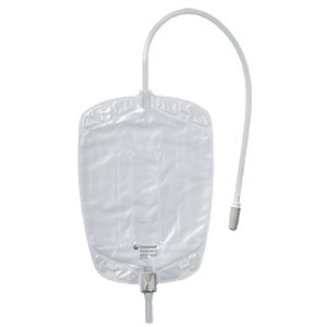 LEG BAGS CONTOURED FLOCKED W/COMFORT STRAP CLAMP 50M TUBING 27OZ 800ML CONVEEN SECURITY + (10/BX 6BX/CS) [028-5174]