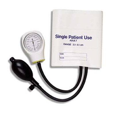 BLOOD PRESSURE UNITS ANEROID SPHYGMOMANOMETERS DISP ARM ADULT WHITE (5/BX) [500-BP01-DSP]