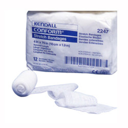 BANDAGES GAUZE ROLLS STRETCH LF NS 3IN X 75IN CONFORM (12/BX 8BX/CS) [150-2244]