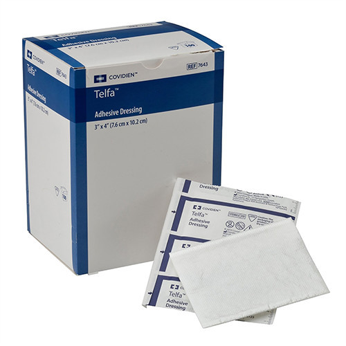 DRESSINGS NON-ADH ABS PADS ADH BORDER LF ST 3IN X 4IN ISLAND TELFA (100/BX 12BX/CS) [150-7643]