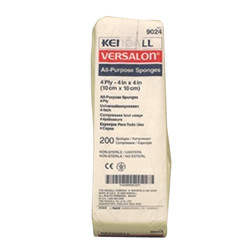 DRESSINGS GAUZE SPONGES NS NON-WOVEN 4PLY 4IN X 4IN VERSALON (200/PK 10PK/CS) [150-9024]
