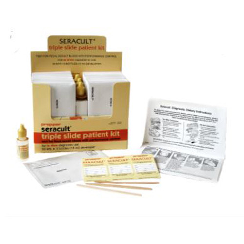 TEST KIT FECAL OCCULT BLOOD GUIAC SINGLE SLIDE SERACULT COMPARE TO HEMOCCULT (100/BX) [291-371001]