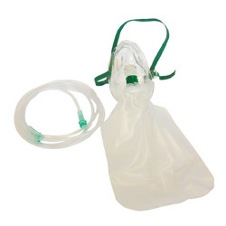 *DISC* MASKS OXYGEN ADULT ELONGATED NONREBREATHER 750ML BAG HIGH & MEDIUM CONCENTRATION 3-N-1 W/ 7FT CRIMP RESIST TUBING (50/CS) [400-M03H-NR]