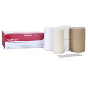 BANDAGES COMPRESSION SYSTEM 4-LAYER LF PAD/CREPE/COMP/COHESIVE (8KIT/CS) [500-644P]