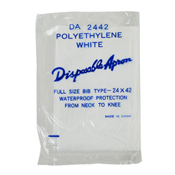 APRONS PLASTIC DISP WTRPRF FULL-SIZE 24IN X 42IN (100/BX 10BX/CS) [500-AP100]