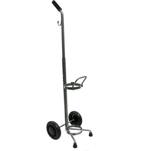 OXYGEN TANK CYLINDER ACCESSORIES CARTS E WHEELED SILVER (6/CS) [500-CC01-E]