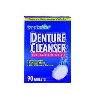 DENTURE CLEANSING TABS ANTIBACTERIAL COMPARE TO EFFERDENT MADE USA (90/BX 24BX/CS) [500-DT90]