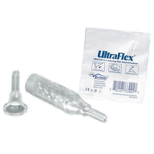 CATHETERS EXT MALE SELF-ADHERING DISP 100% SILICONE 25MM SM ULTRAFLEX (30/CS) [500-EC10]