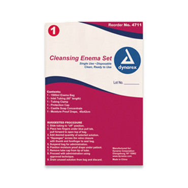 ENEMAS CLEANSING KITS SOAP 1500CC BAG W/TUBE CLAMP & UPAD (50/CS) [500-EKIT]