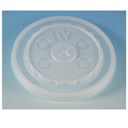 CUPS LIDS ONLY DISP PLASTIC W/STRAW SLOT F/ 12, 16, 20, 24OZ CUP DART (1000/CS) [500-FCL16]