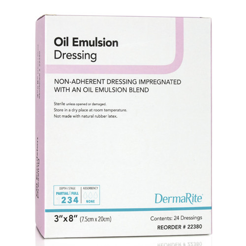 DRESSINGS IMPREGNATED OIL EMULSION GAUZE NON-ADH LF ST 3IN X 3IN (50/BX) [500-6222-E33]