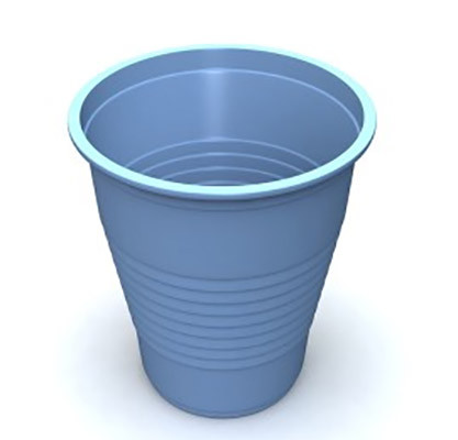 CUPS DRINKING PLASTIC DISP RIBBED 5OZ BLUE HVY WT RELIANT (100/SL 25SL/CS 2500/CS) [500-PLC5-B]