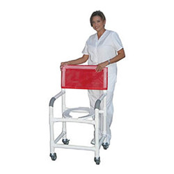 CHAIR SHOWER PVC W/5IN CASTERS 300LB CAP 18INW (EA) [500-PVC-SC18-C5]