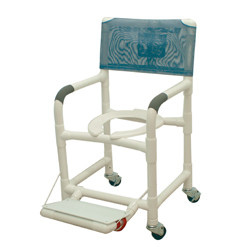 CHAIR SHOWER PVC W/FOLDING FTREST 300LB CAP 18INW (EA) [500-PVC-SC18FF]