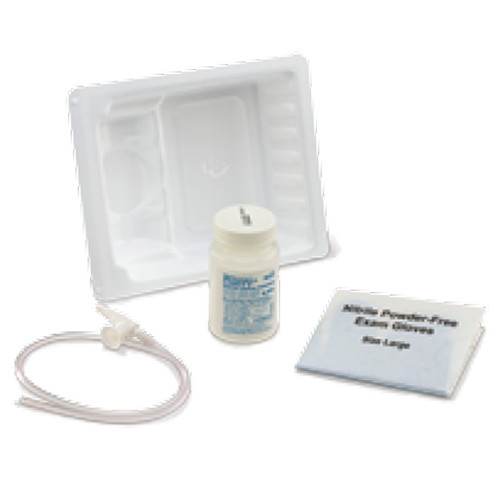 KITS/TRAYS SUCTION TRACH OPEN CATHETERS W/CHIMNEY VALVE WHISTLE TIP W/100ML 0.9% NACL/SALINE 2GLV DISP LF ST 14FR (24/CS) [150-12142]