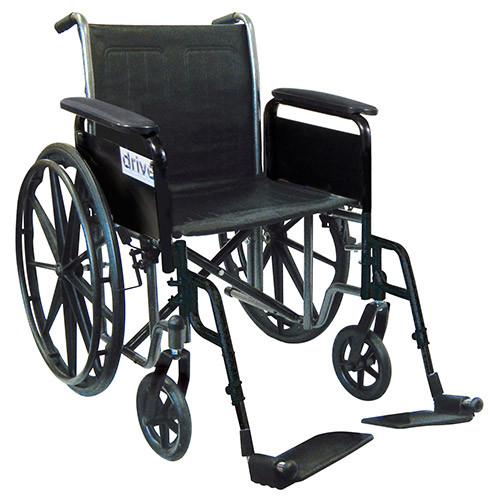 WHEELCHAIR 18IN FIXED ARMS F/R 300LB CAP (EA) [500-WC18F]